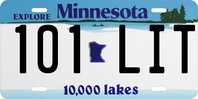 MN license plate 101LIT
