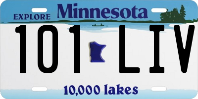 MN license plate 101LIV