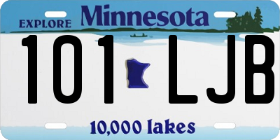 MN license plate 101LJB