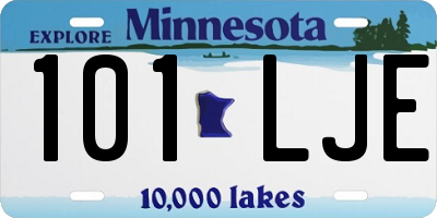 MN license plate 101LJE