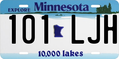 MN license plate 101LJH