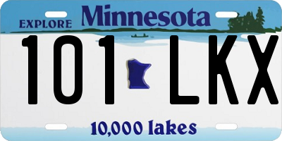 MN license plate 101LKX