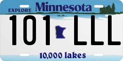 MN license plate 101LLL