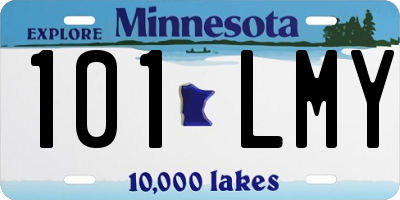 MN license plate 101LMY