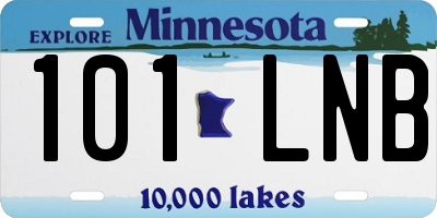 MN license plate 101LNB