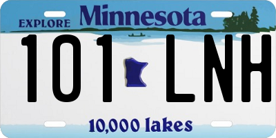 MN license plate 101LNH