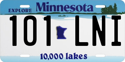 MN license plate 101LNI
