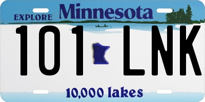 MN license plate 101LNK