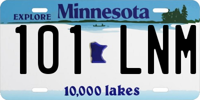 MN license plate 101LNM