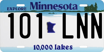 MN license plate 101LNN