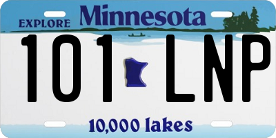 MN license plate 101LNP
