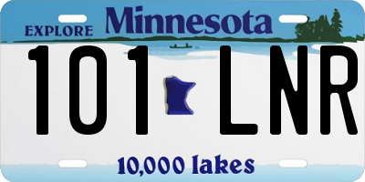 MN license plate 101LNR