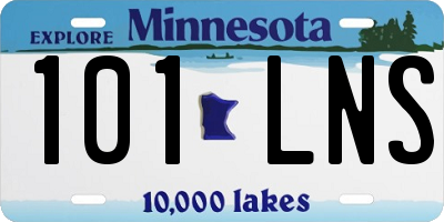 MN license plate 101LNS