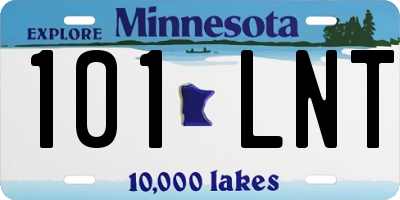MN license plate 101LNT
