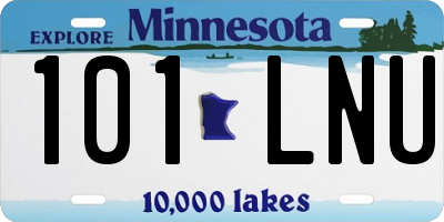 MN license plate 101LNU
