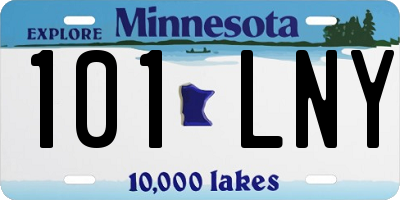 MN license plate 101LNY