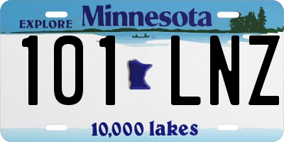 MN license plate 101LNZ