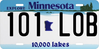 MN license plate 101LOB
