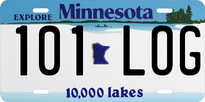 MN license plate 101LOG