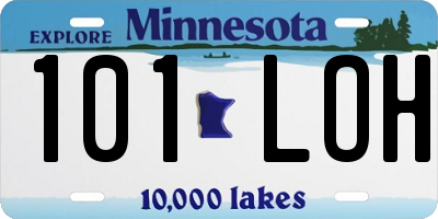 MN license plate 101LOH