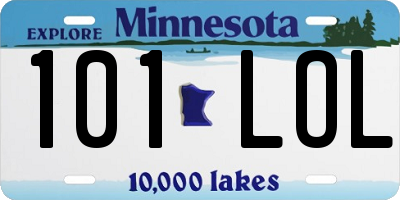 MN license plate 101LOL
