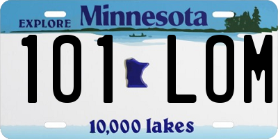 MN license plate 101LOM
