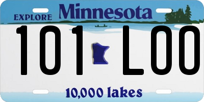 MN license plate 101LOO