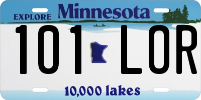 MN license plate 101LOR
