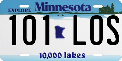 MN license plate 101LOS