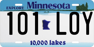 MN license plate 101LOY