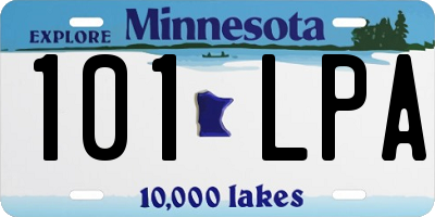 MN license plate 101LPA