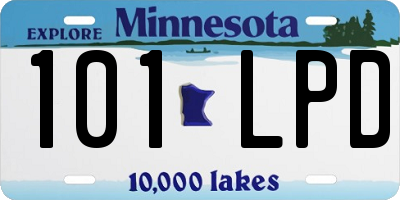 MN license plate 101LPD