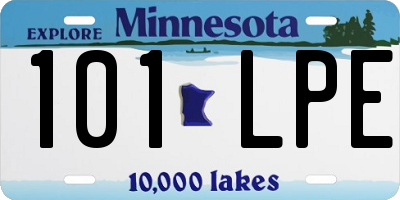 MN license plate 101LPE