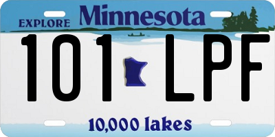 MN license plate 101LPF