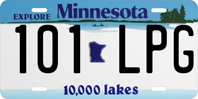 MN license plate 101LPG