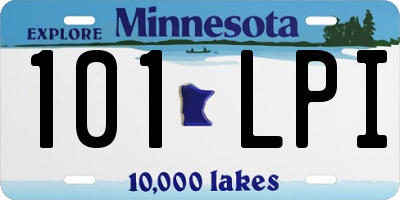 MN license plate 101LPI