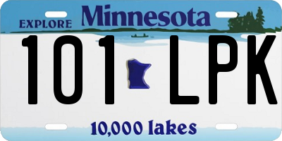 MN license plate 101LPK