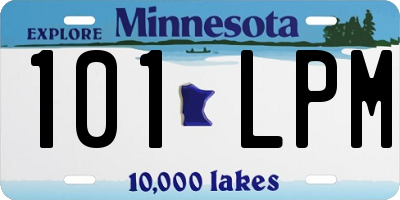MN license plate 101LPM