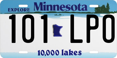 MN license plate 101LPO