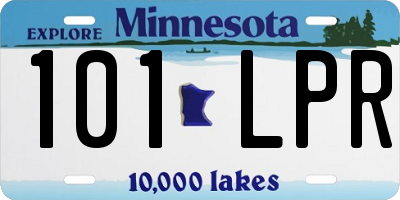 MN license plate 101LPR