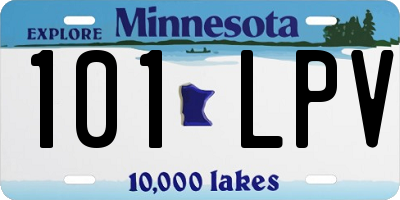 MN license plate 101LPV