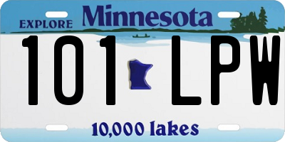 MN license plate 101LPW