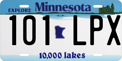 MN license plate 101LPX