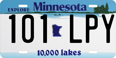 MN license plate 101LPY