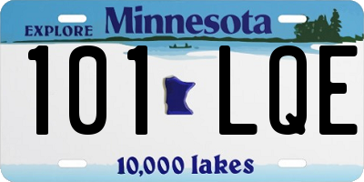 MN license plate 101LQE