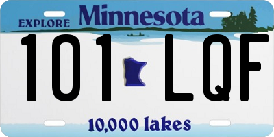 MN license plate 101LQF