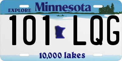 MN license plate 101LQG