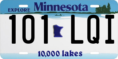 MN license plate 101LQI