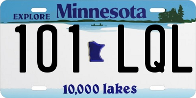 MN license plate 101LQL