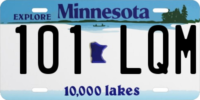 MN license plate 101LQM